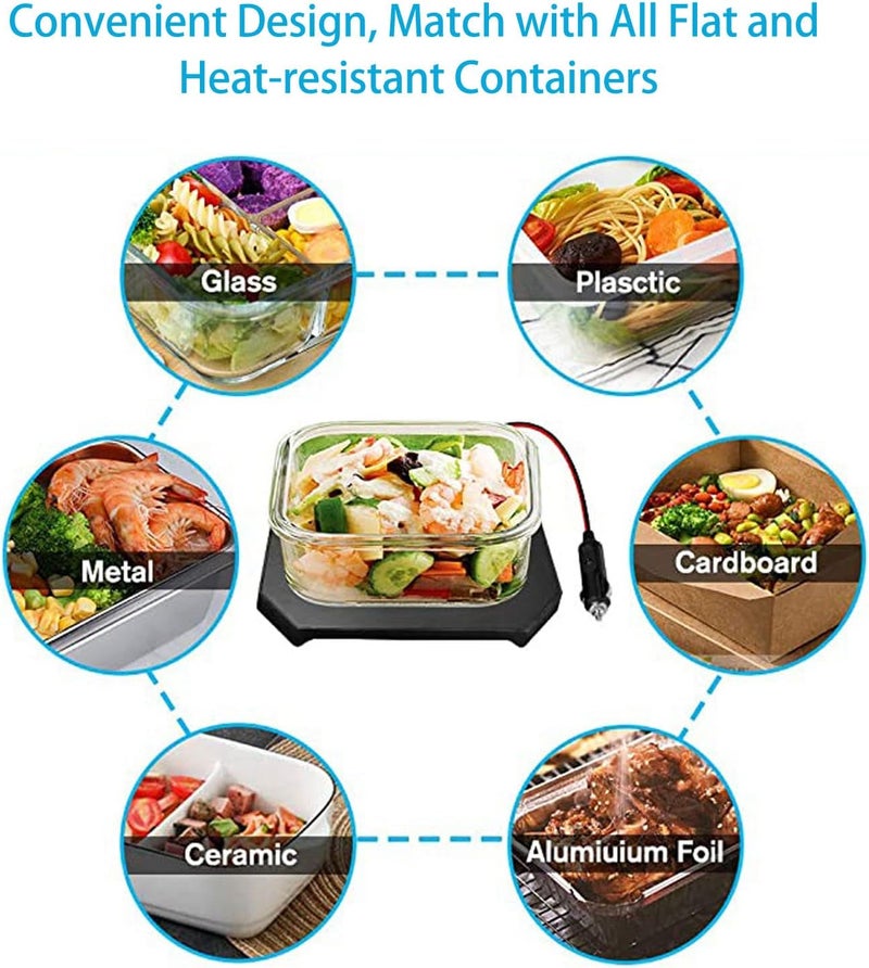 woobles Food Warming Tote, Portable Mini Oven Oxford Cloth Control Temperature Wide Applicable for Home (Black) - Image 3